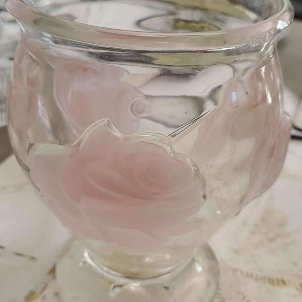 Vintage cut glass heavy dish
